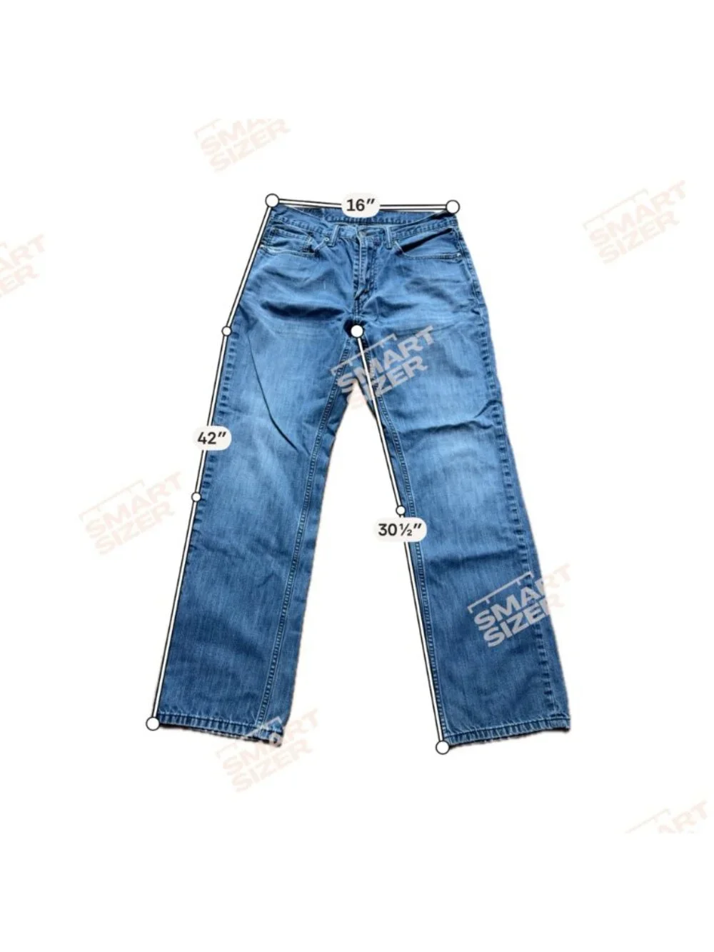 Levi's Mens Size W32 L34 Blue Medium Wash Denim 559 Relaxed Straight Leg Jeans